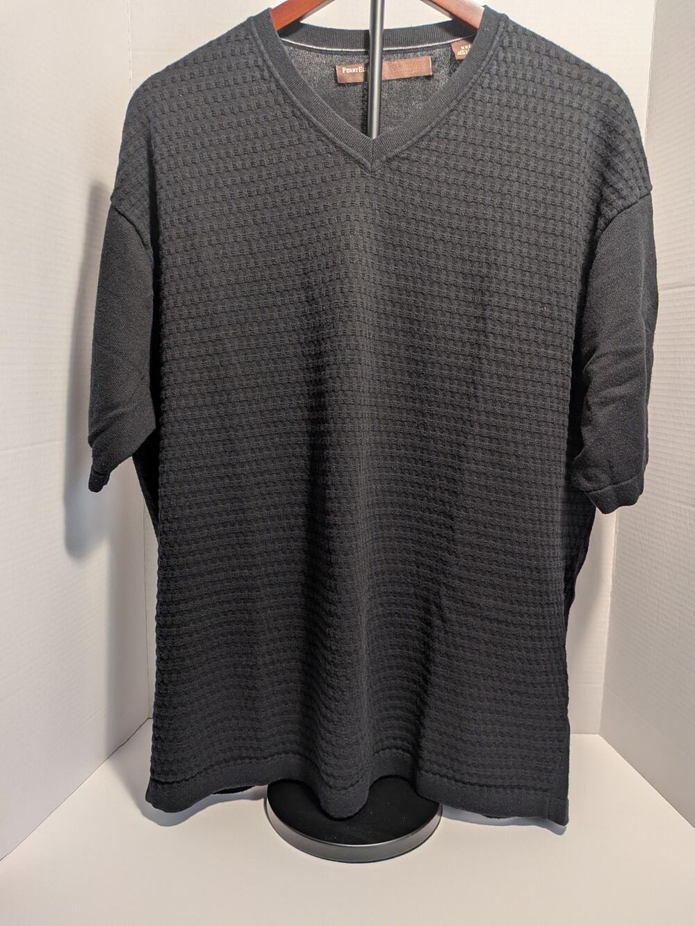 Perry Ellis Men's Short Sleeve Lightweight fall Vintage Sweater